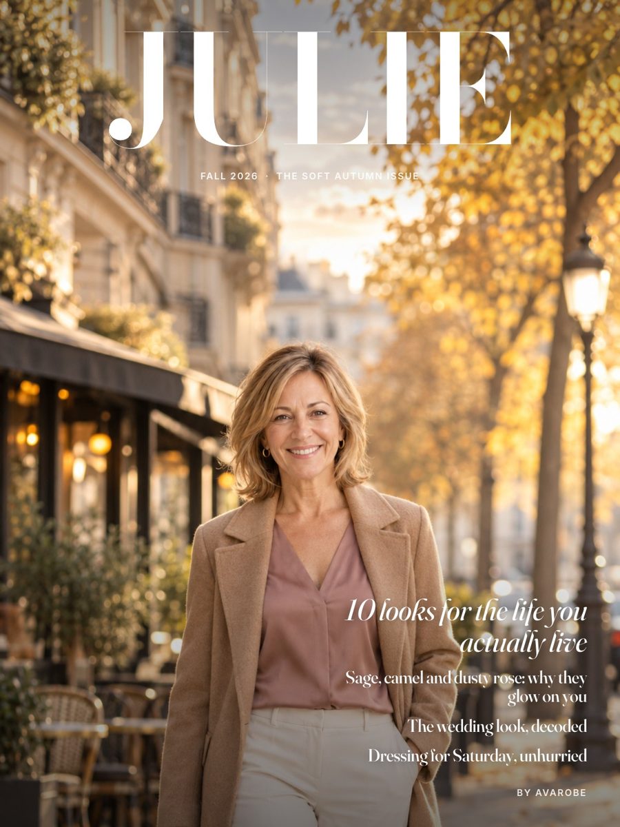 A personal magazine cover: Julie, the Soft Autumn issue