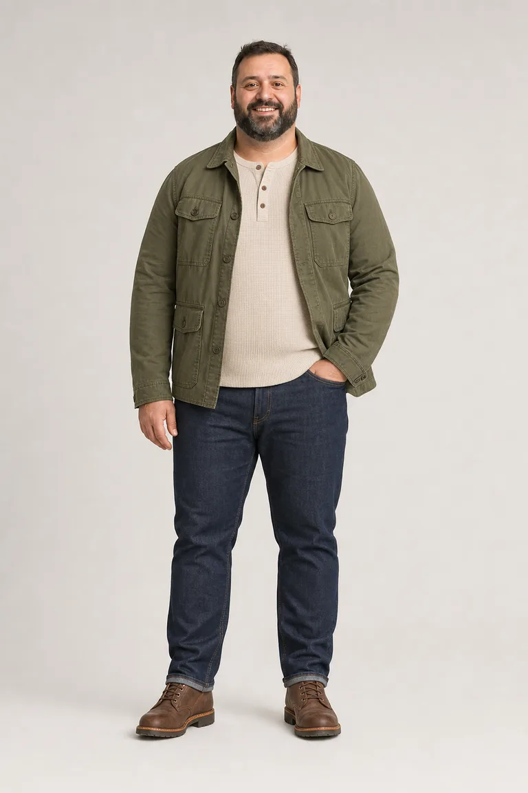 Olive Field Jacket: an outfit for pub with friends
