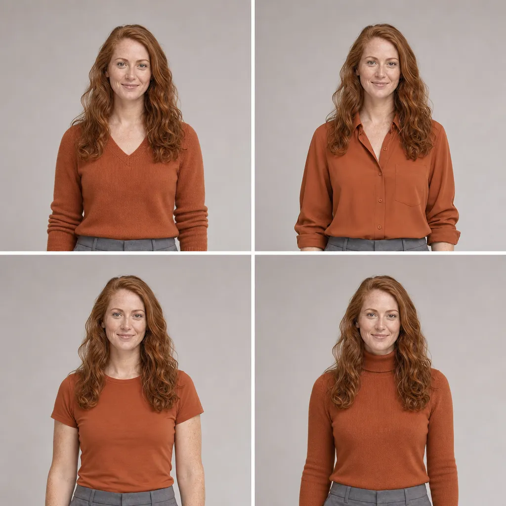 Necklines compared on the same avatar