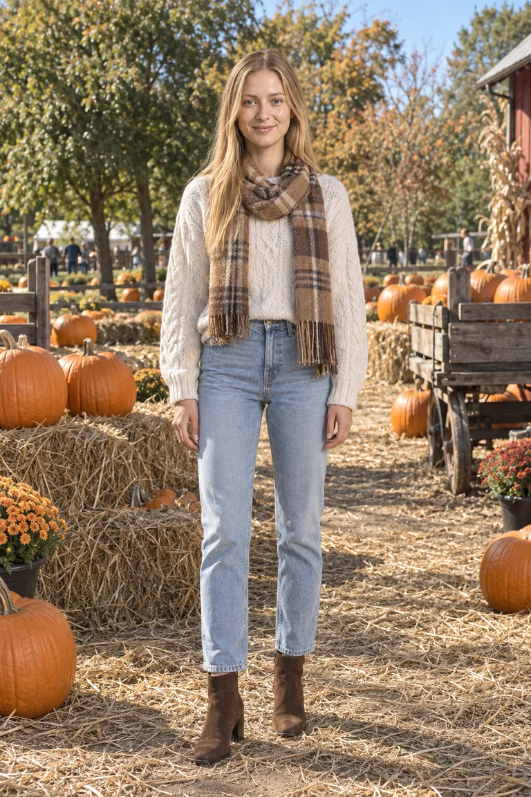 Huerto de calabazas, de los Edits de esta semana, en un modelo ficticio de Avarobe