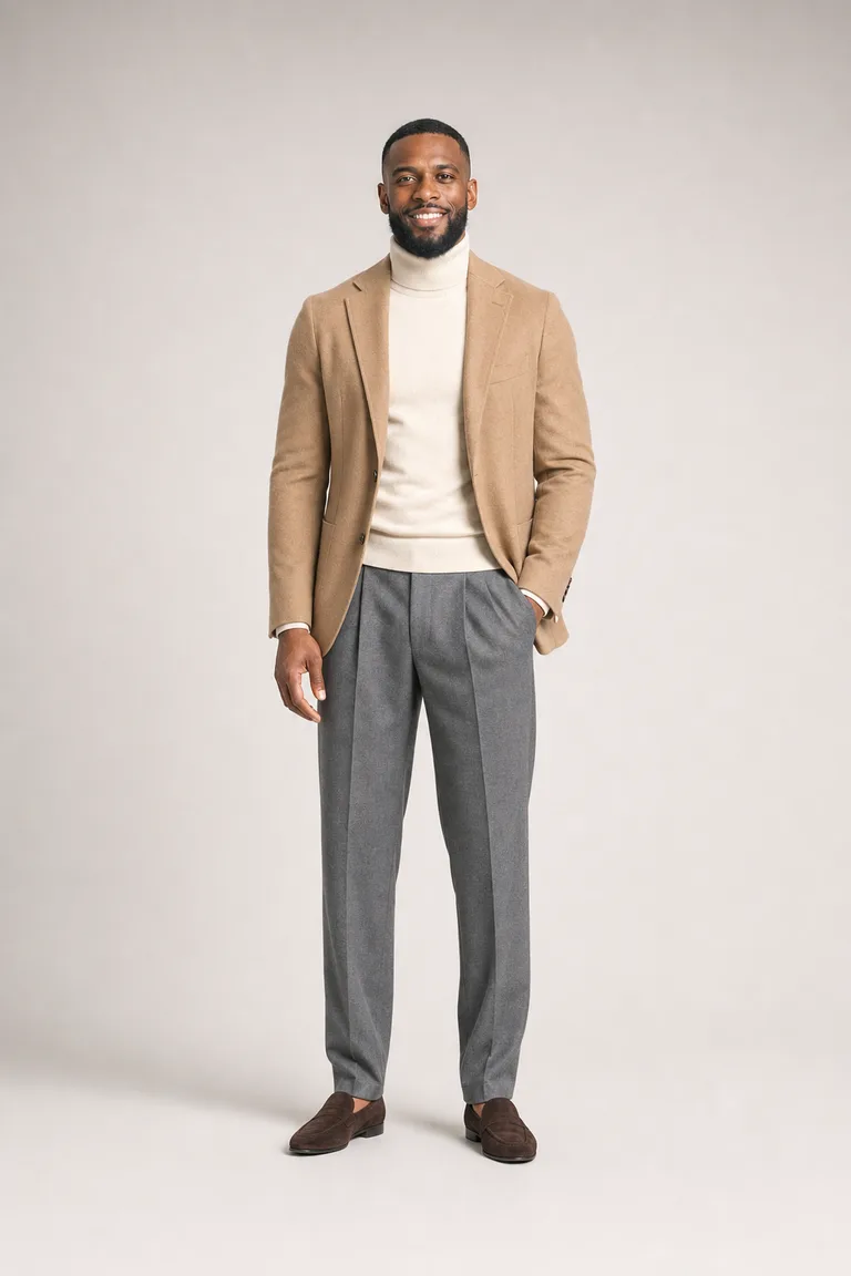 Quiet Luxury, an icon look shown on a fictional Avarobe model